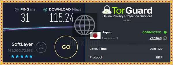 TorGuard 속도 테스트