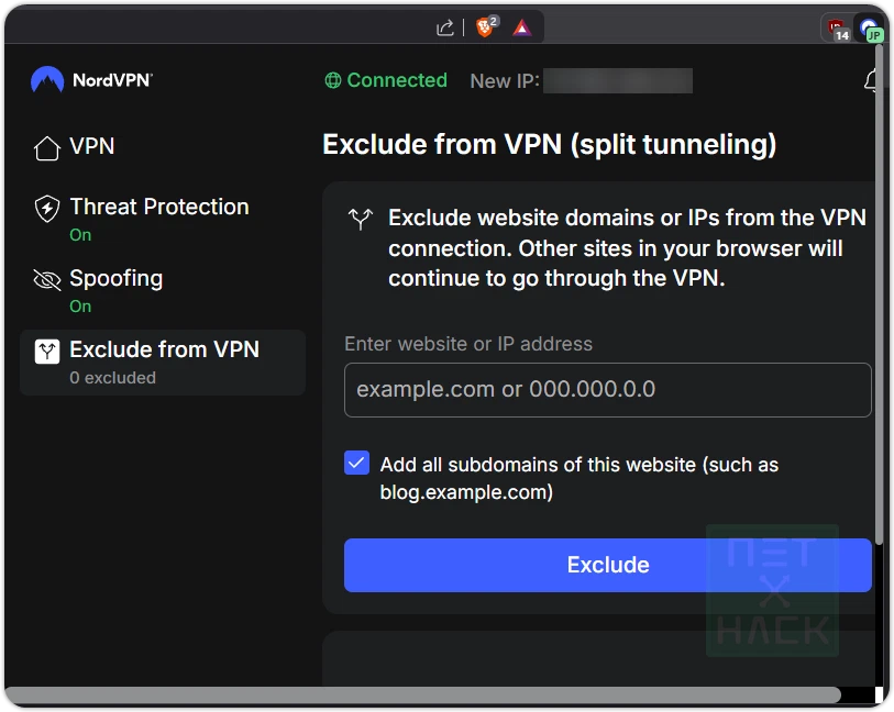 노드VPN 크롬 확장프로그램 Threat Protection, Spoofing이란?